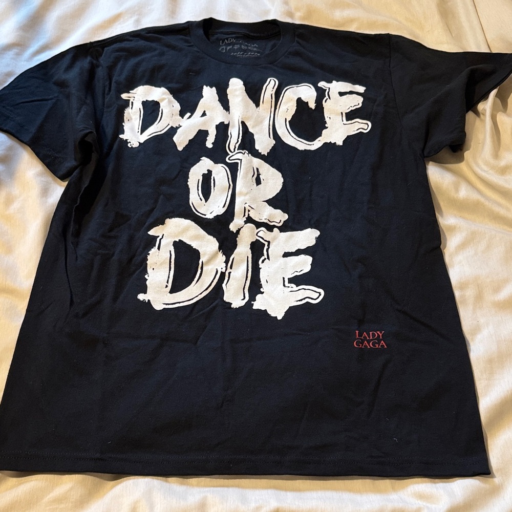 Lady Gaga Mayhem Ball Black 'Dance or Die' Graphic T-Shirt